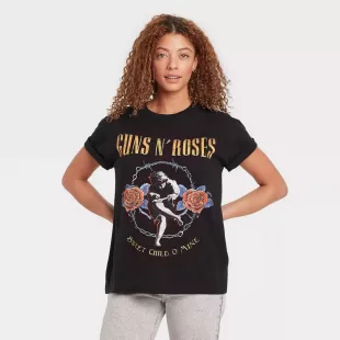 Women's Guns n' Roses Short Sleeve Graphic T-Shirt - Black