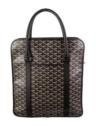 Black & Brown Trim Bourgogne Tote