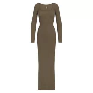 Soft Lounge Rib Long Sleeve Dress
