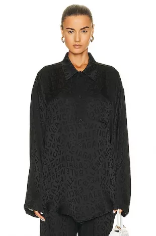 Long Sleeve Minimal Shirt in Black