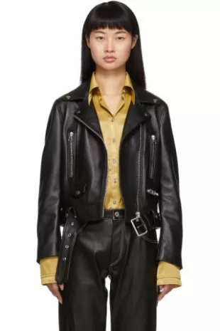 Leather Cropped Jacket