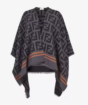 FF Poncho Silk Black