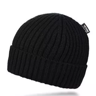 Bonnet d'hiver en peluche MB1609, Noir
