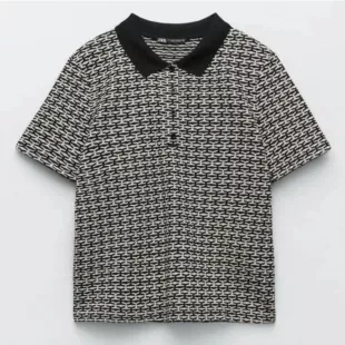 Retro Jacquard Polo Shirt