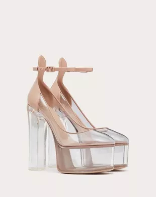 Tango Platform Pumps In Polymer Material With Plexi Heels