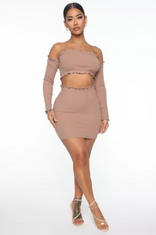 Fashion Nova Totally Ribbed Skirt Set worn by Layla as seen in Caught in  the Act: Unfaithful (S02E02) | Spotern