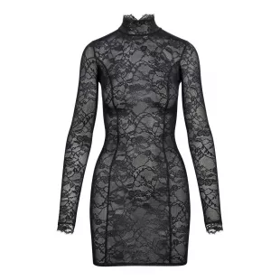 Lace Turtleneck Dress