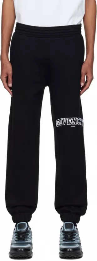 Black Cotton Lounge Pants