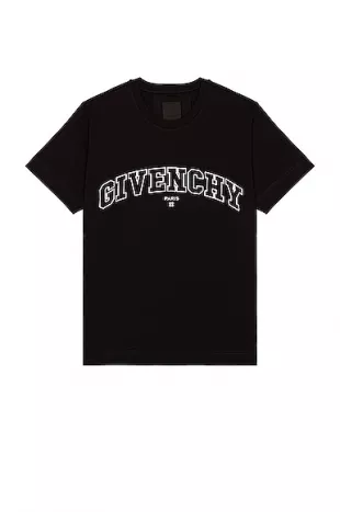 Classic Fit College Embroidery T-Shirt