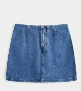 Ultra High-Rise Denim Mini Skirt