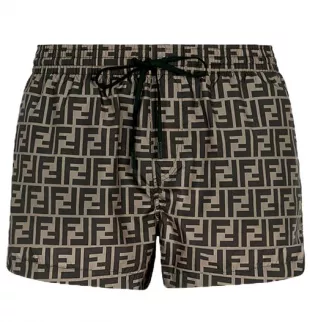 Fendi - Brown FF Swim Shorts