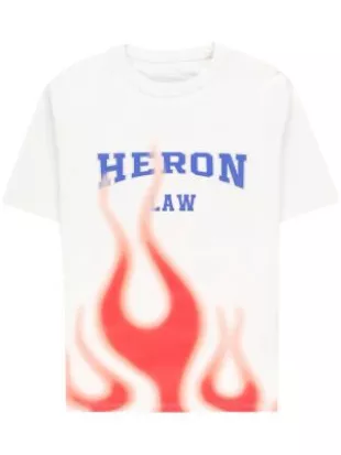 White Flames Heron Law T Shirt