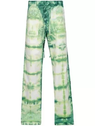 Green Tie Dye Pants