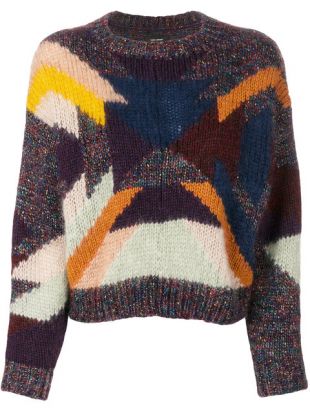 Isabel Marant - Pull en mohair et laine mélangés multicolores