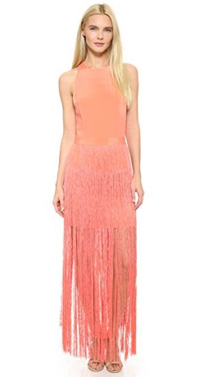 Tamara Mellon Sleeveless Fringe Dress