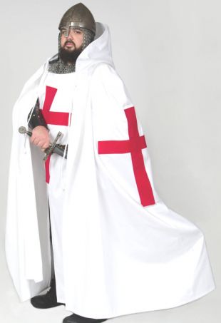 Knight Templar croisé médiéval tunique & latins Cape Cross Costume. LIVRAISON gratuite de reconstitution é. u.