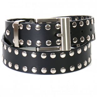 Hot Leathers - Hot Leathers Studded Black Leather Belt