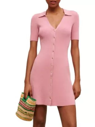 Maje - Sparkly Ribbed Knit Dress