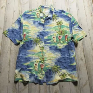 Shirt Extra Large Cocktails Hawaiian Camp Travel