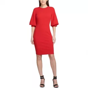 DKNY - Balloon Sleeve Sheath Dress