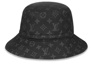 Louis Vuitton Black Nylon Monogram Bucket Hat worn by Kylian Mbappé on the  Instagram account @k.mbappe