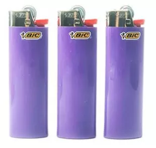 BIC - 3 Purple Bic Lighters Regular Size