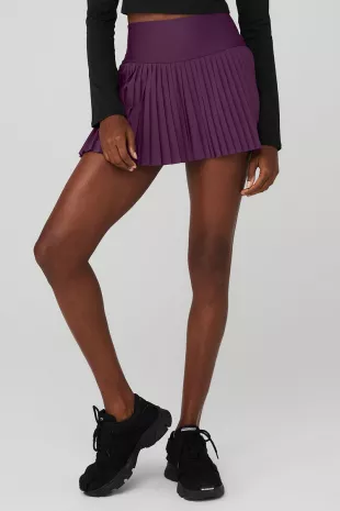 Grand Slam Tennis Skirt in Dark Plum