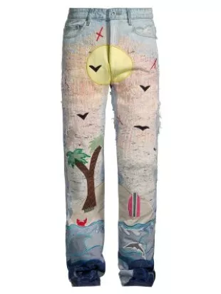 x Pale USA Beach Patchwork Jeans
