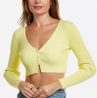 Hallie Cardigan in Yellow