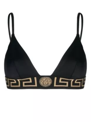 Versace - Medusa-logo bikini top - Black