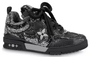 Black Crystal LV Skate Sneakers