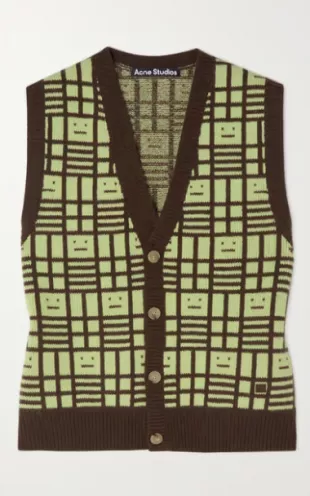 Acne Studios - Kanni Face Cropped Wool-jacquard Vest