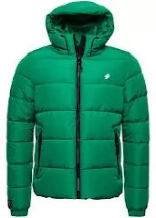 hooded sports puffer jacket