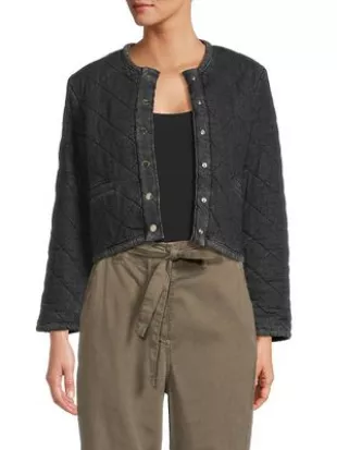 BA & SH - Gladys Collarless Quilted Jacket