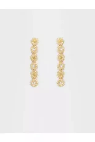 Gold-Tone Daisy Earrings