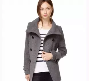 Talula Babaton Howell Coat Wool Cashmere Peacoat Winter Jacket in grey