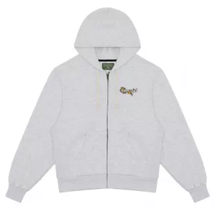 Grey Madonna Zip Hoodie