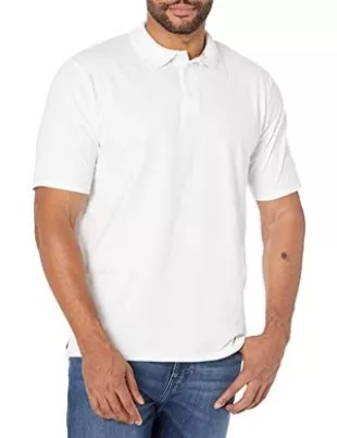 Short Sleeve X-temp Performance Polo fashion t shirts, White