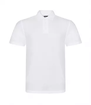 Short Sleeve Quick Dry Work Grade Polo Shirts in white