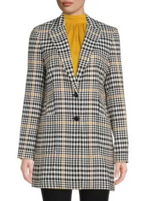 Karl Lagerfeld Paris - Plaid Coat