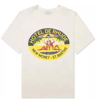 Rhude - White Hotel De Rhude T Shirt