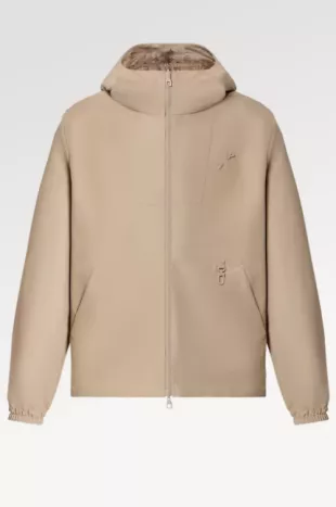Beige Reversible Windbreaker Jacket