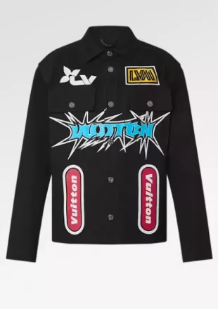 Louis Vuitton - Black Racing Logos Denim Jacket