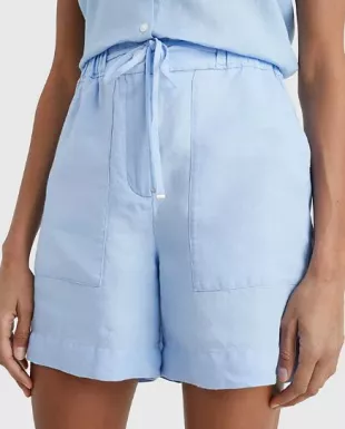 Linen Relaxed Fit Drawstring Shorts