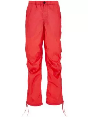 Red Nylon Tech Pants