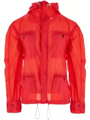 Red Four Pocket Nylon Jacket