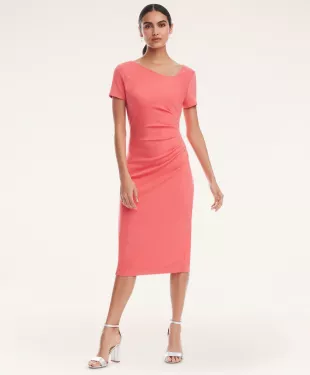 Brooks Brothers Ponte Knit Ruched outlet Dress