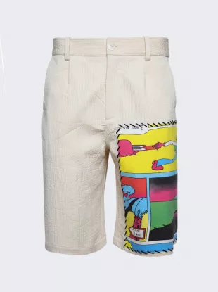 Off White Cartoon Patch Shorts