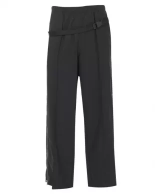 Black Side Zip Belt Bag Trackpants