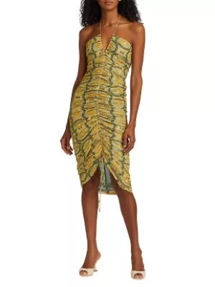 Ziano Ruched Halter Dress